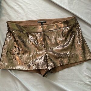Express sequin shirts gold size 6